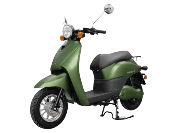 Električni skuter E2go, zelene boje, levi poluprofil