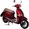 Električni skuter Pusa, crvene boje, desni poluprofil
